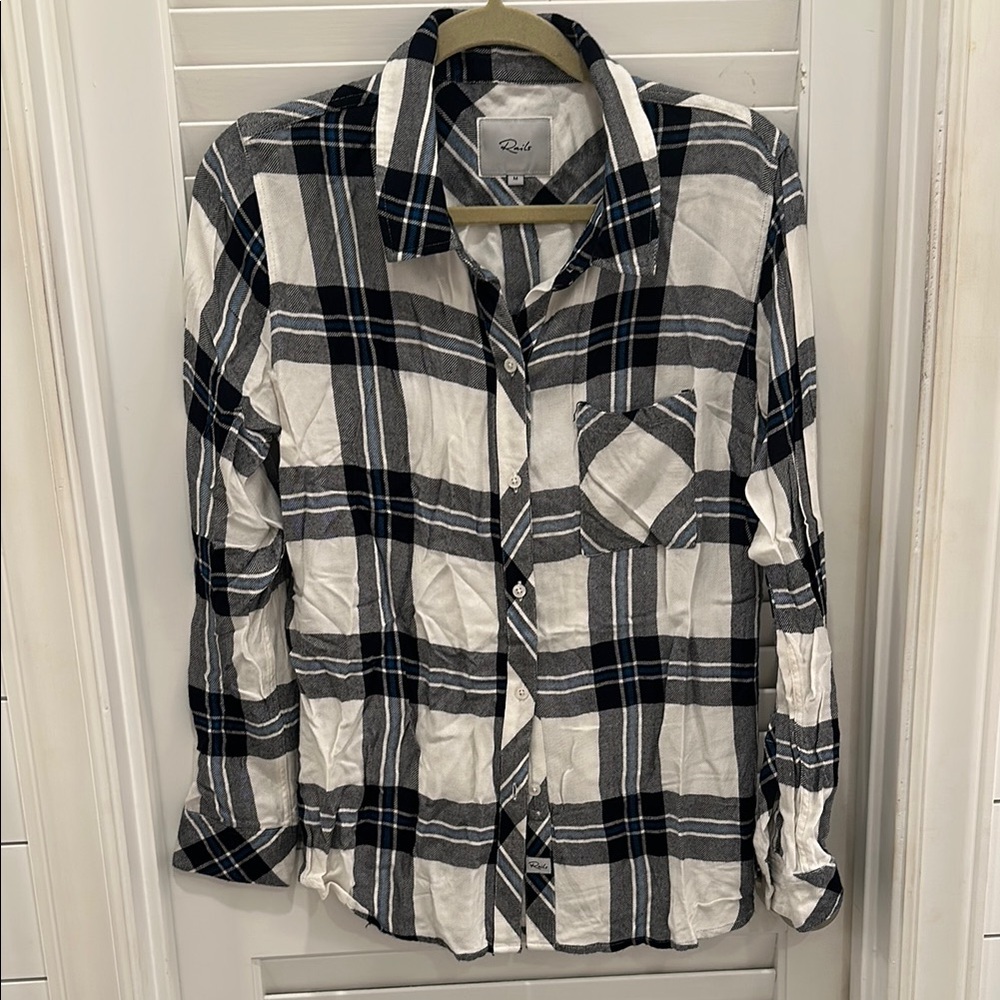 Rails women’s button down in blue and black